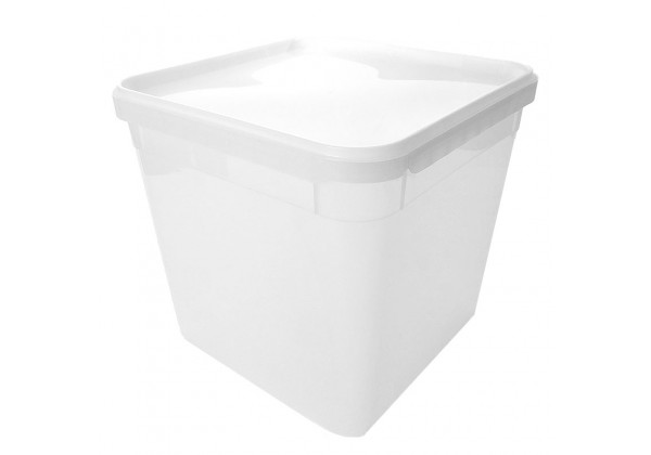 4 LITRE SQUARE TAMPER EVIDENT NATURAL TUB